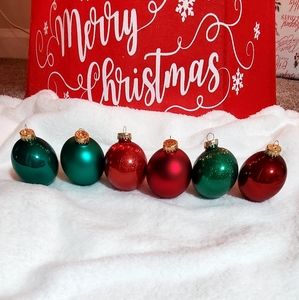 Christmas Glass Ornament Set